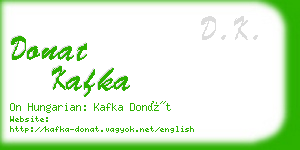 donat kafka business card